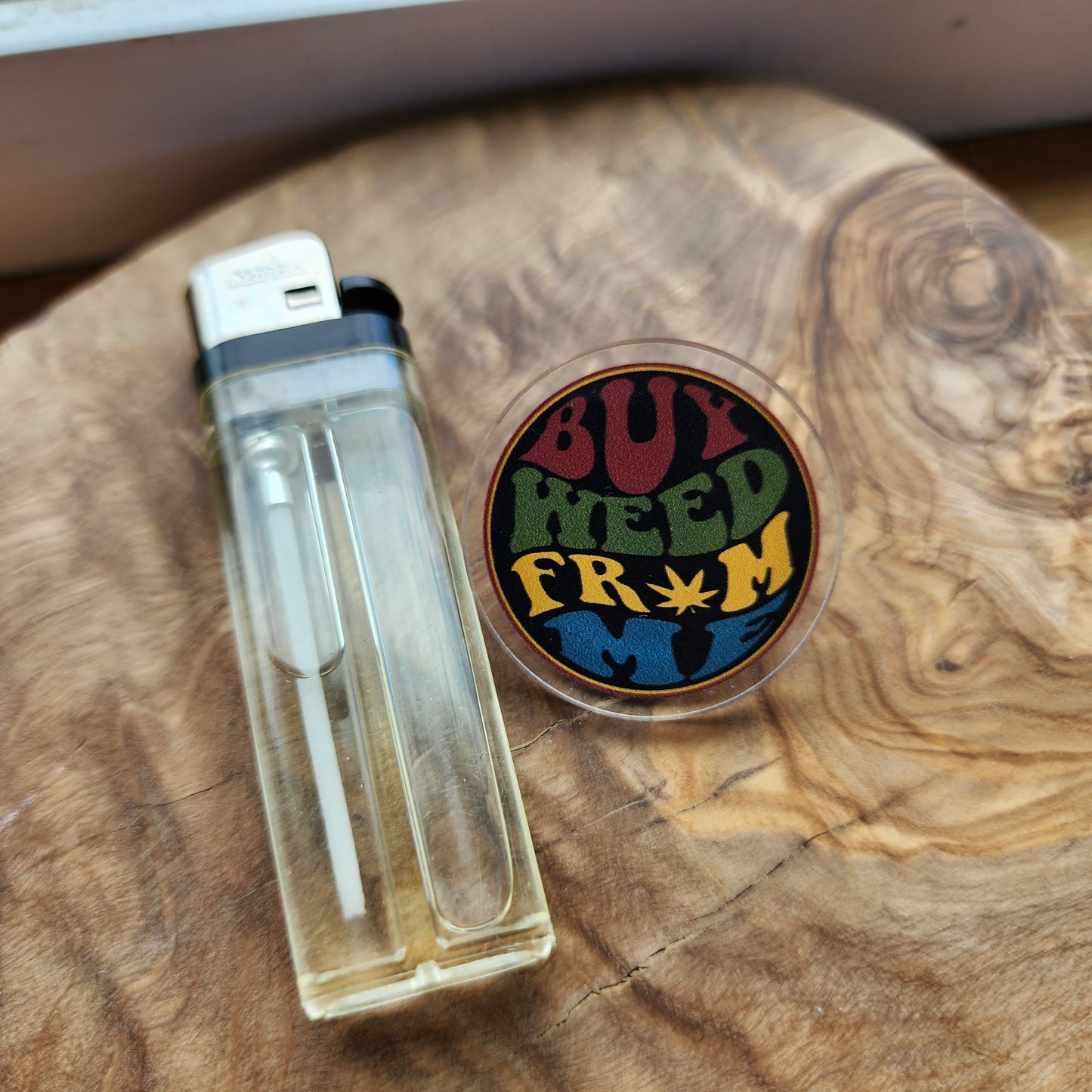 Buy Weed From Me Acrylic Pin