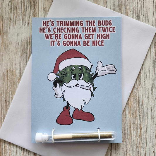 He's trimming the buds Greeting Card