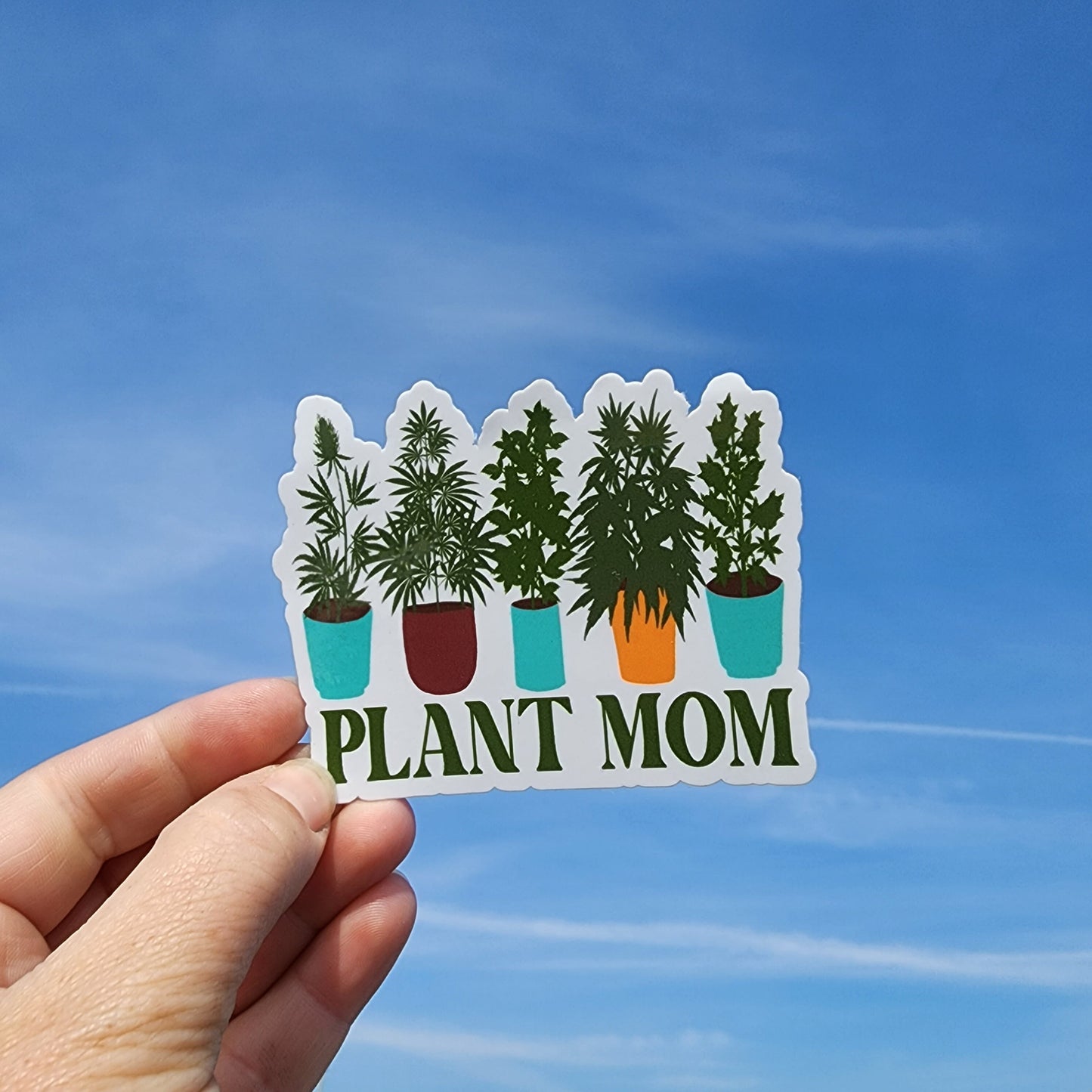 Plant Mom Cannabis Sticker
