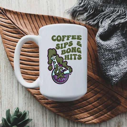Coffee Sips and Bong Hits Mug