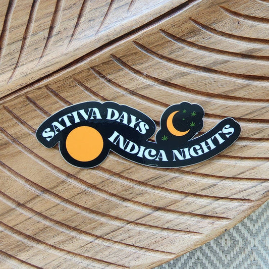 Sativa Days Indica Nights Sticker
