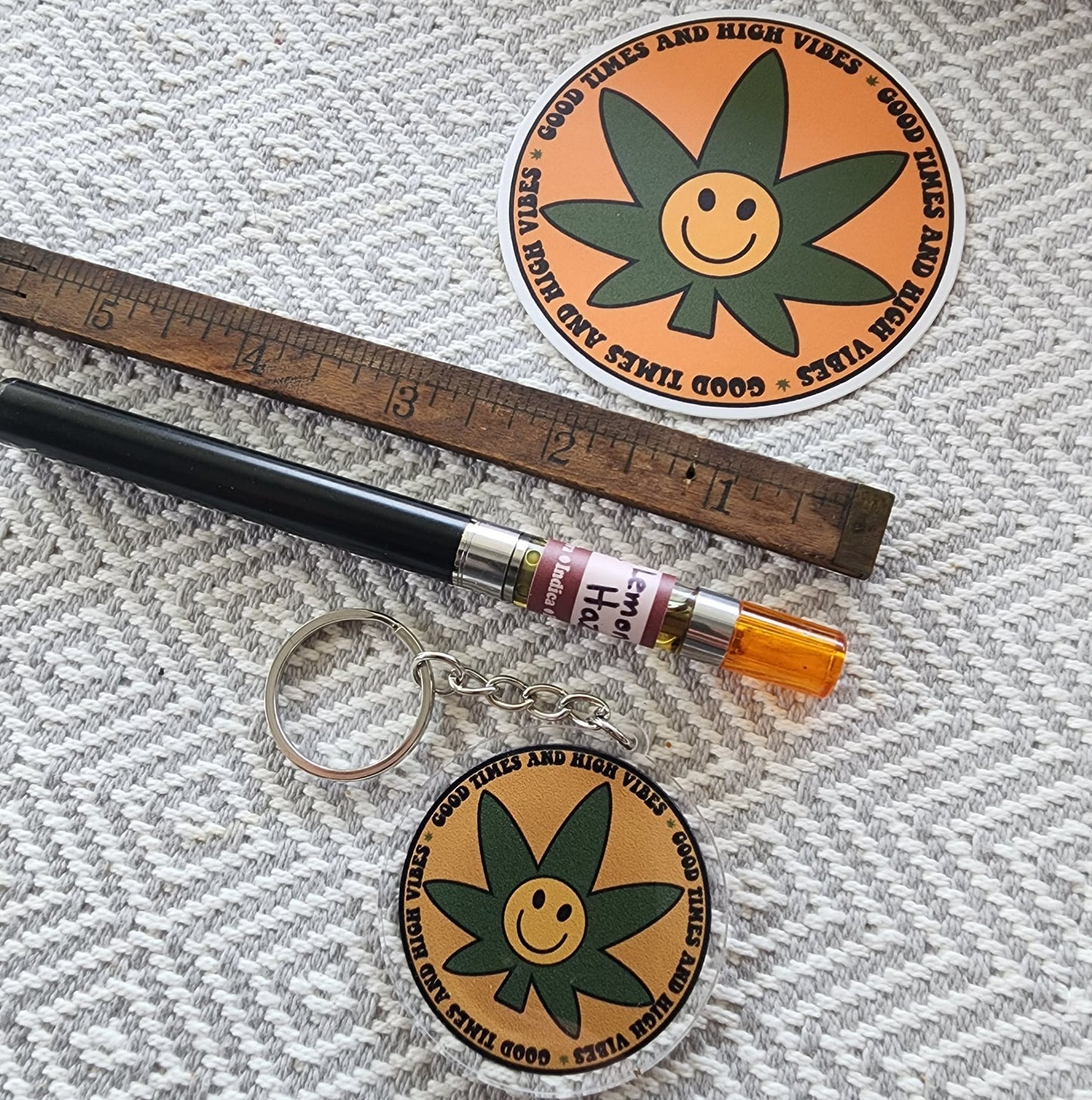 Good Times and High Vibes Cannabis Sticker