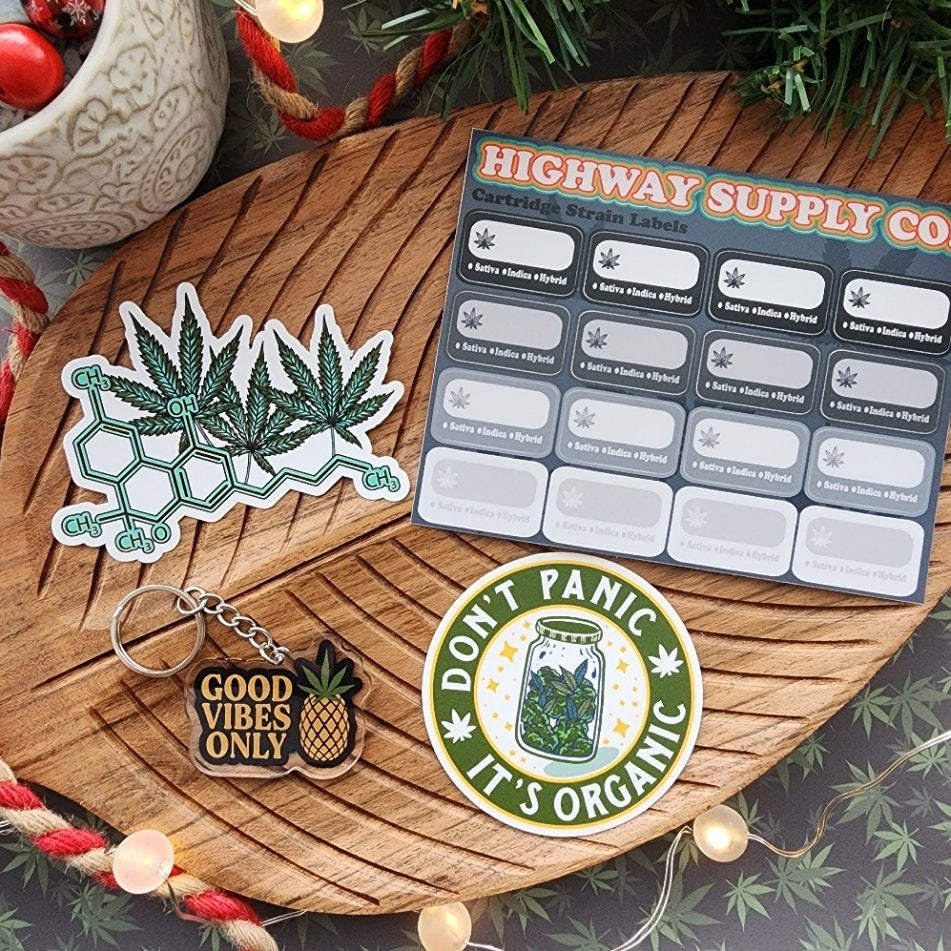 Brother Stoner High Vibes Gift Set Sticker Keychain Set